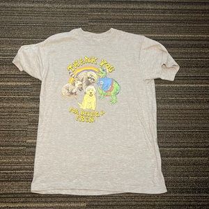 Heath gray “Thank You For Being A Fren” graphic tee